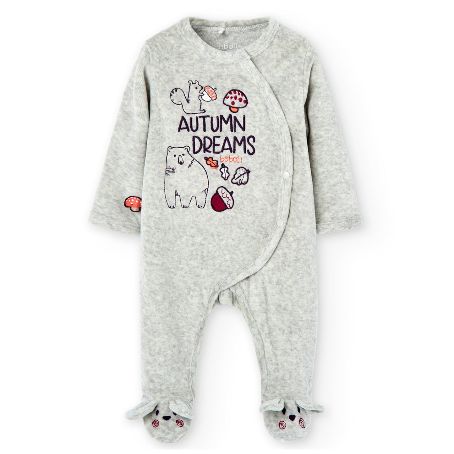 Pijama Terciopelo Boboli Bosque Gris