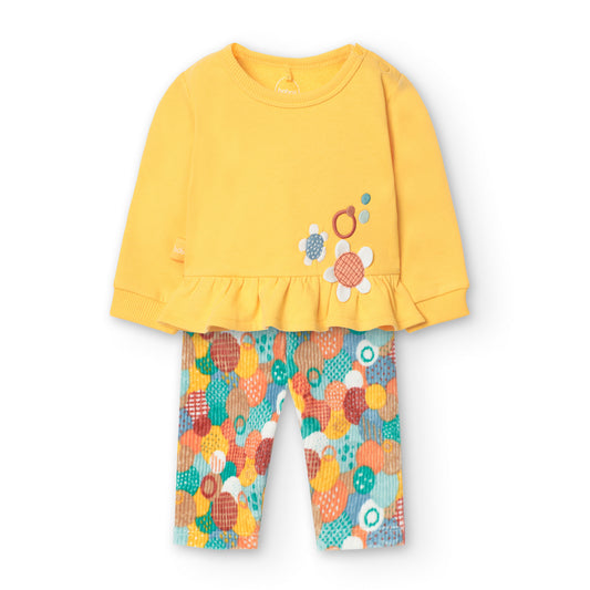 Conjunto Pana Boboli Dots y Dinos Ambar