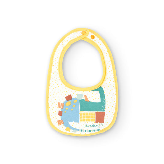 Babero Boboli Dots y Dinos Ambar