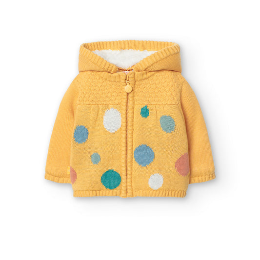 Sweater Abrigado Boboli Dots y Dinos Ambar