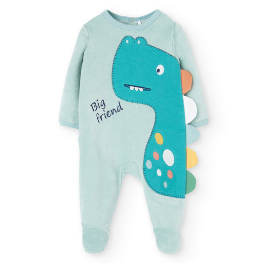 Pijama Terciopelo Boboli Dots y Dinos Opalo
