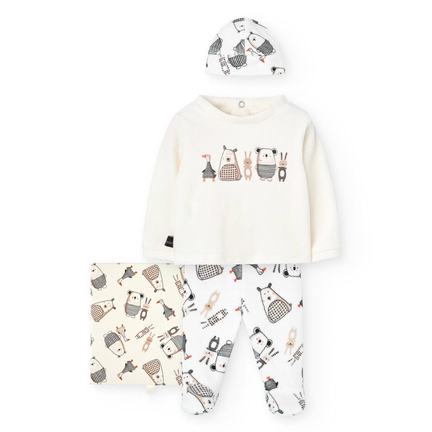 Conjunto Estampado Boboli Animales Blanco