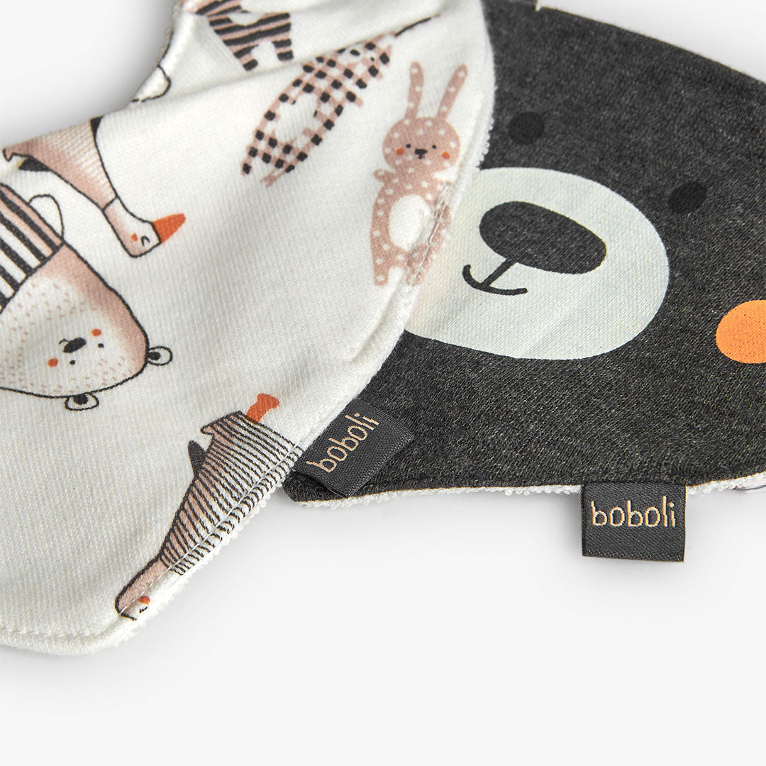Set de Baberos Boboli Doudou Friends Gris