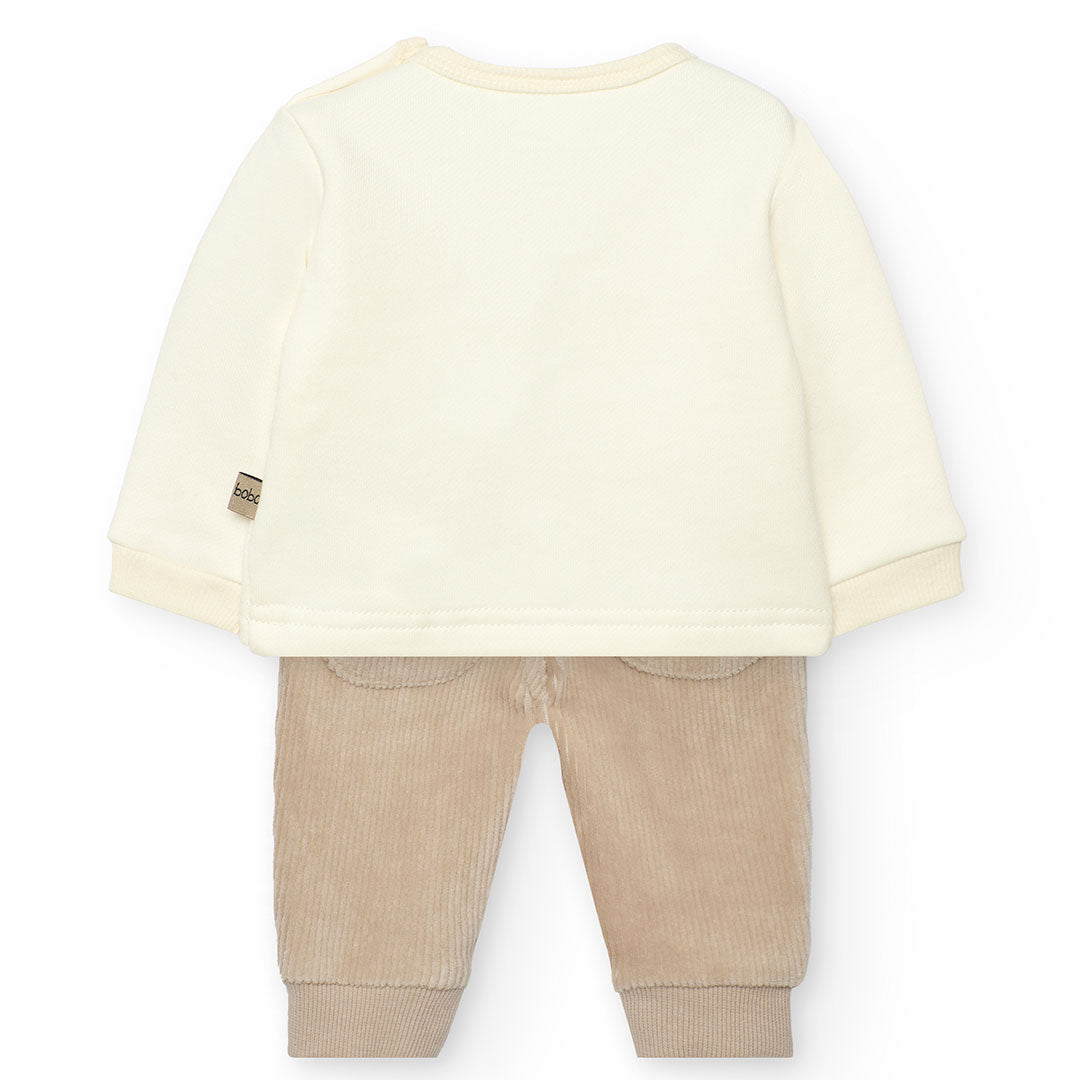 Conjunto Pana Boboli Amigo Oso Ivory