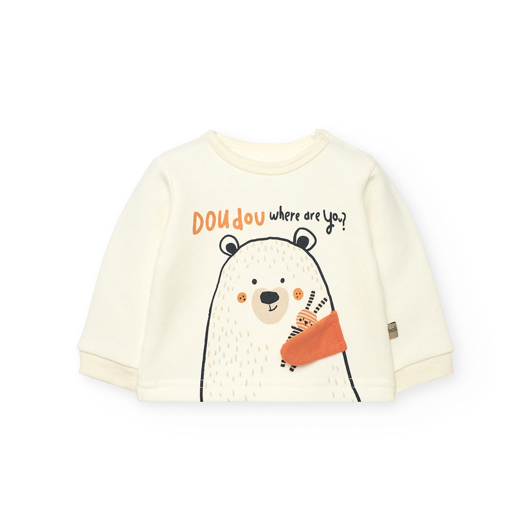 Conjunto Pana Boboli Amigo Oso Ivory