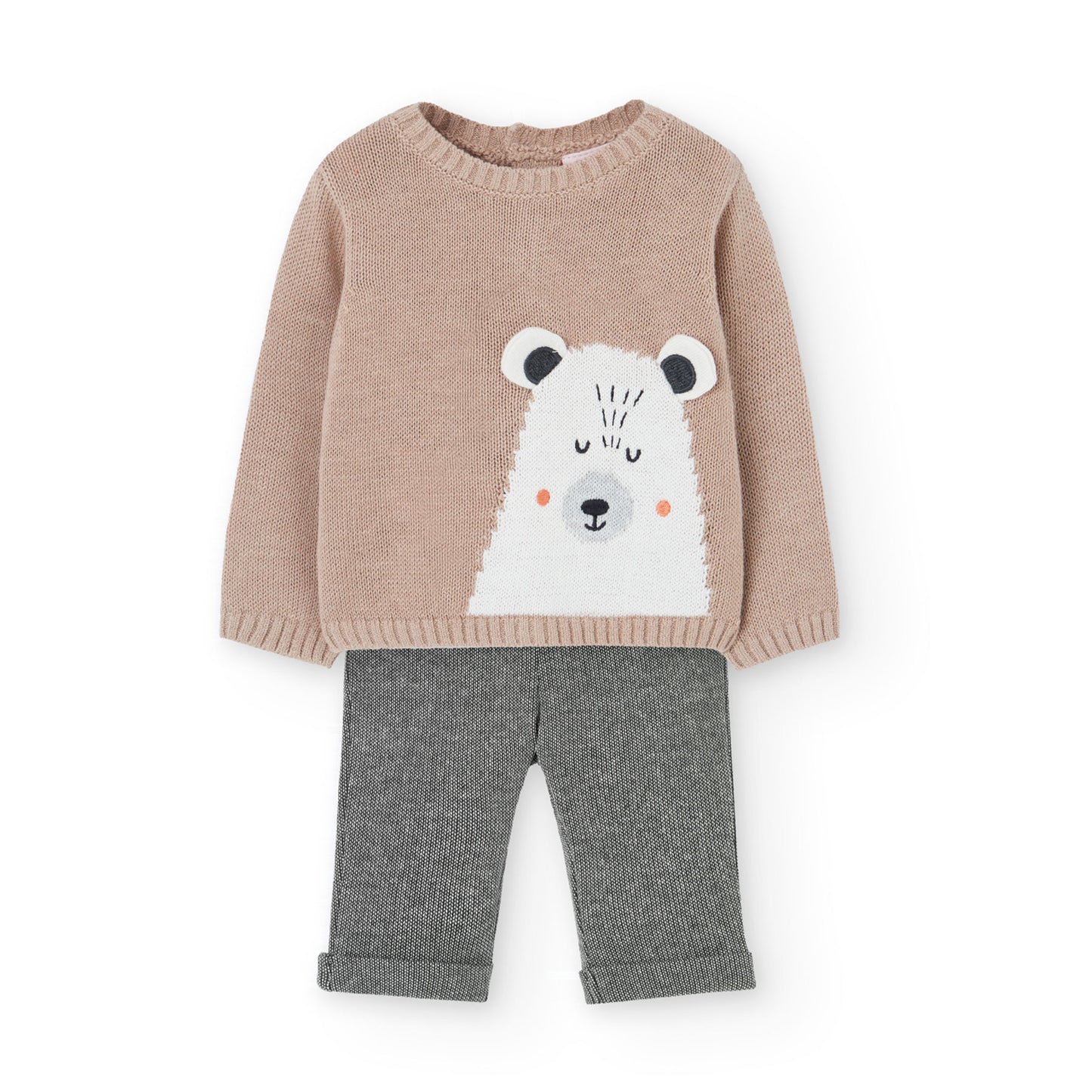 Conjunto Tejido Boboli Oso Polar Beige