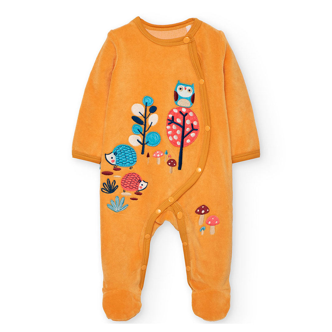 Pijama Terciopelo Boboli Bosque Mágico Amarillo