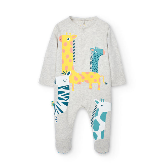 Pijama Boboli Dulces Jirafas Gris