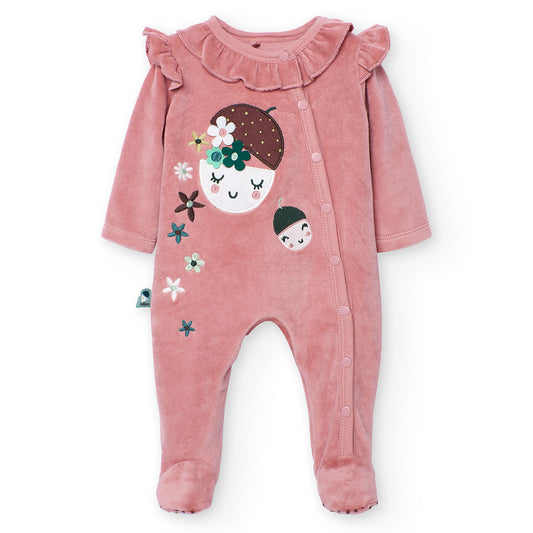 Pijama Terciopelo Boboli Bellota Dulce Rosa