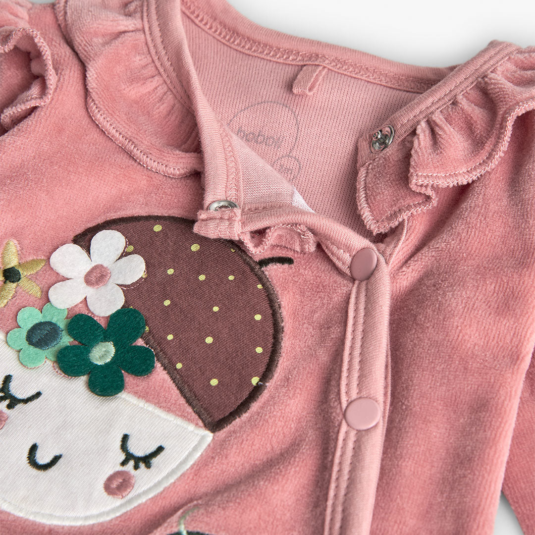 Pijama Terciopelo Boboli Bellota Dulce Rosa