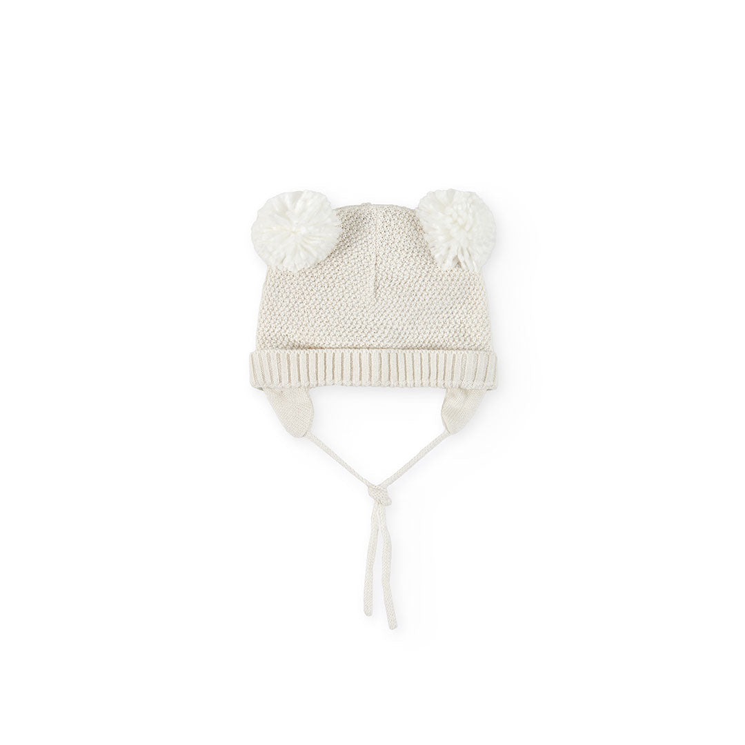 Gorro Tejido Boboli con Orejitas Ivory