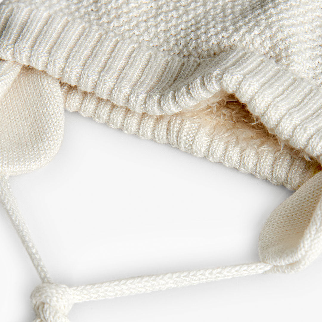 Gorro Tejido Boboli con Orejitas Ivory