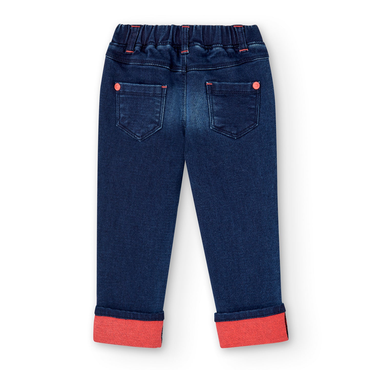 Pantalon Denim Boboli Flores Cute