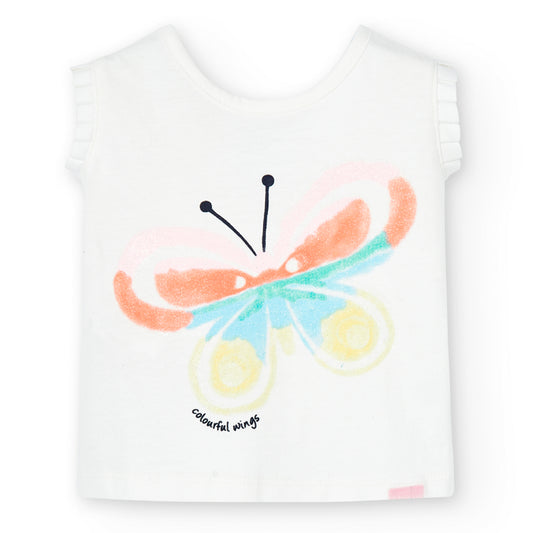 Camiseta Plisada Mariposa