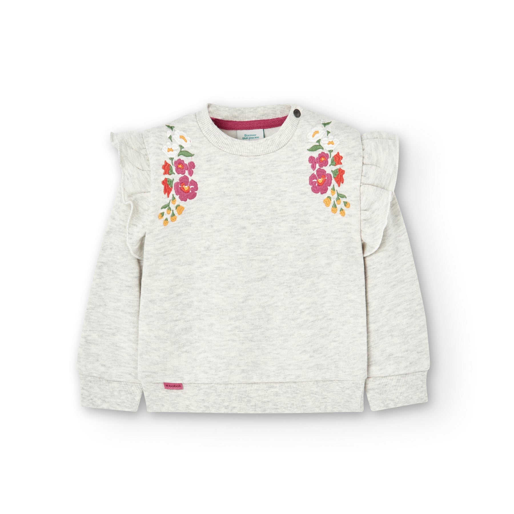 Buzo Boboli Flores Gris – BabyStation