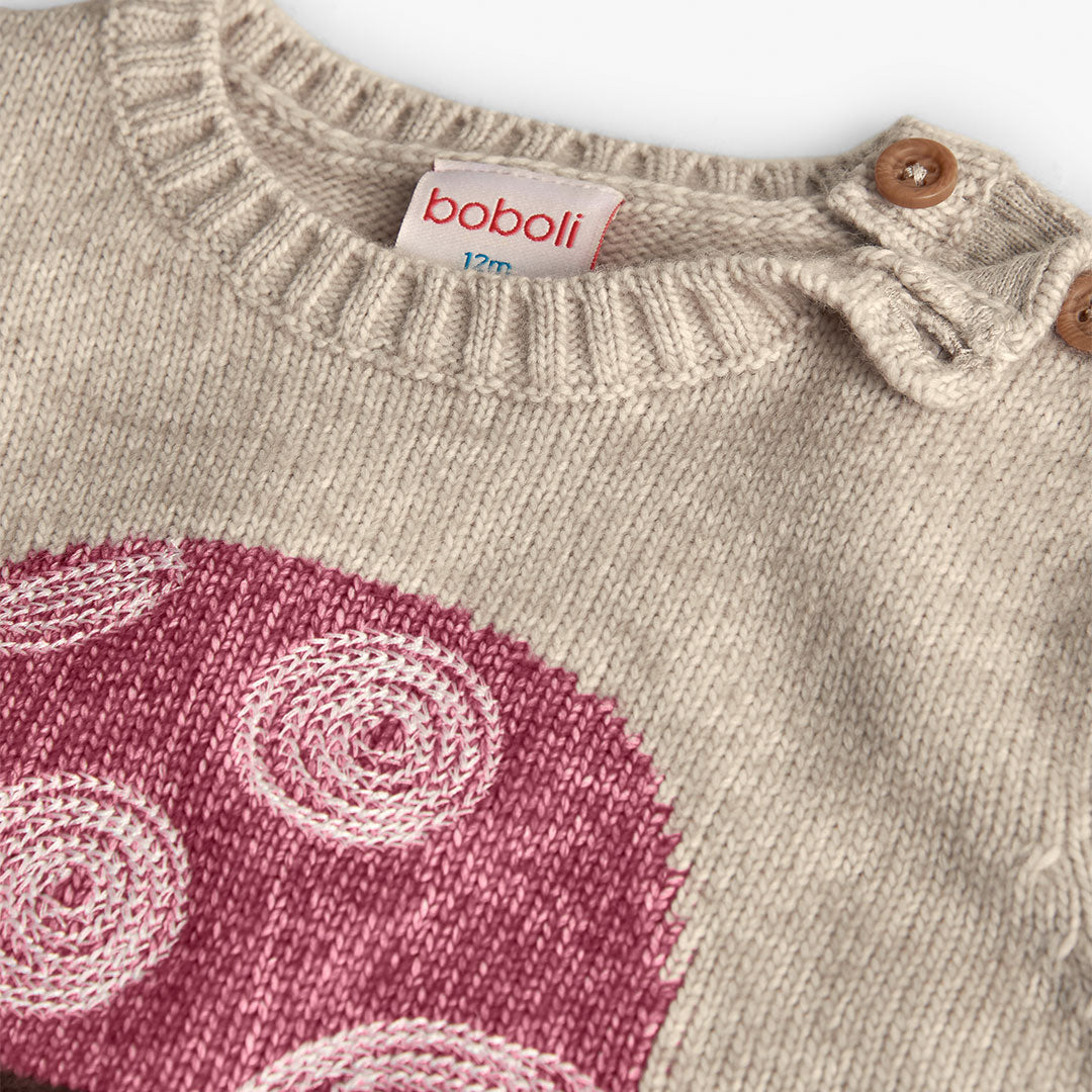 Sweater Tejido Boboli Honguito Beige