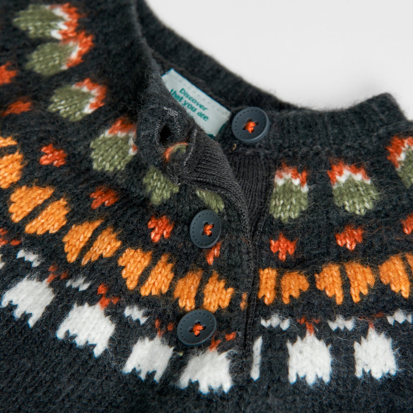 Sweater Tejido Boboli Tulipanes Gris Oscuro