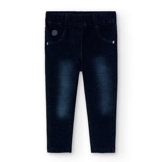 Pantalon Felpa Denim Oscuro Boboli Niña