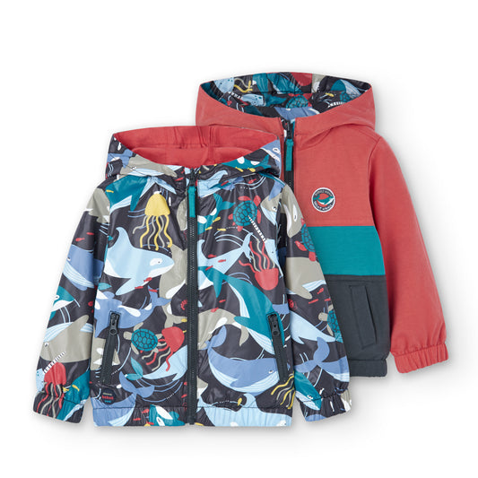 Chaqueta Reversible Boboli Estampado Oceano