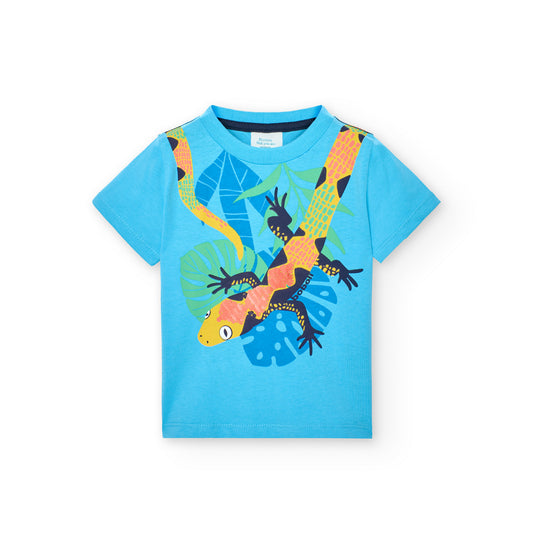 Camiseta MC Boboli Lagartija Pop Turquesa