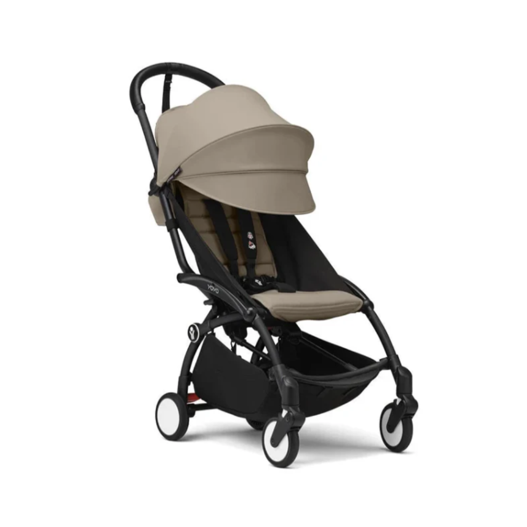Combo Coche STOKKE™ YOYO³ 6+ Negro/Taupe+ CAPAZO