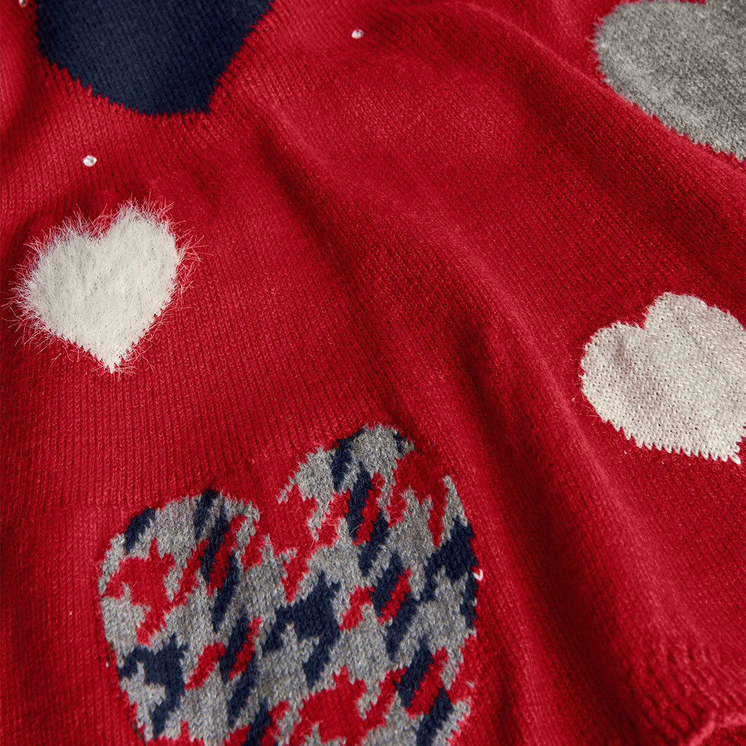 Vestido Tejido Corazon Rojo Boboli