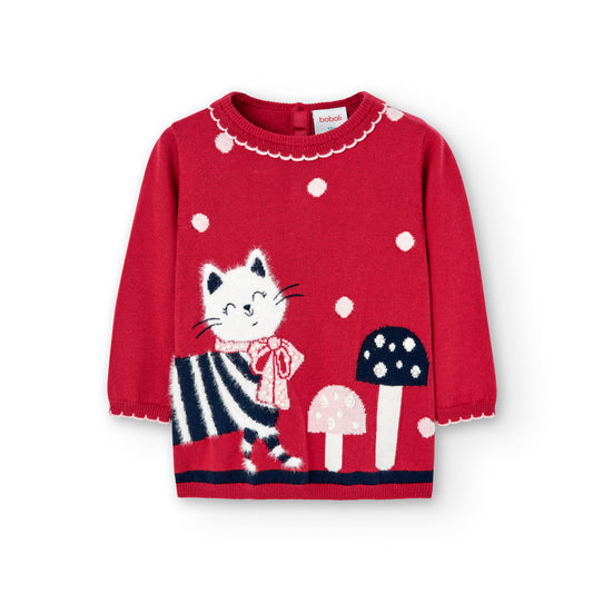 Vestido Tejido Boboli Gato Rojo