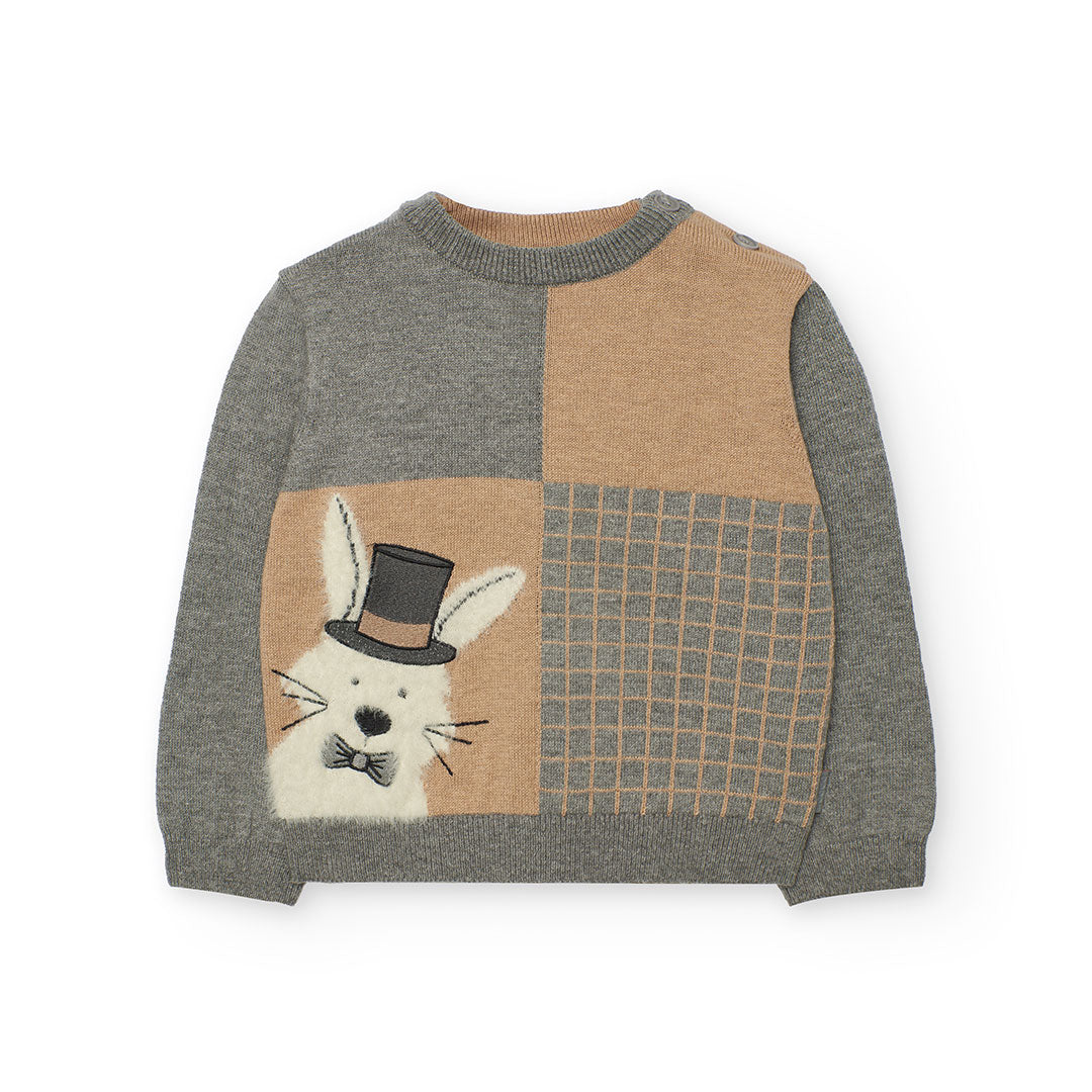 Sweater Boboli Conejito Gris