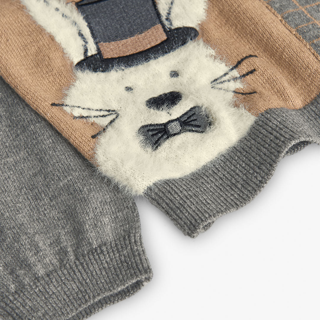 Sweater Boboli Conejito Gris