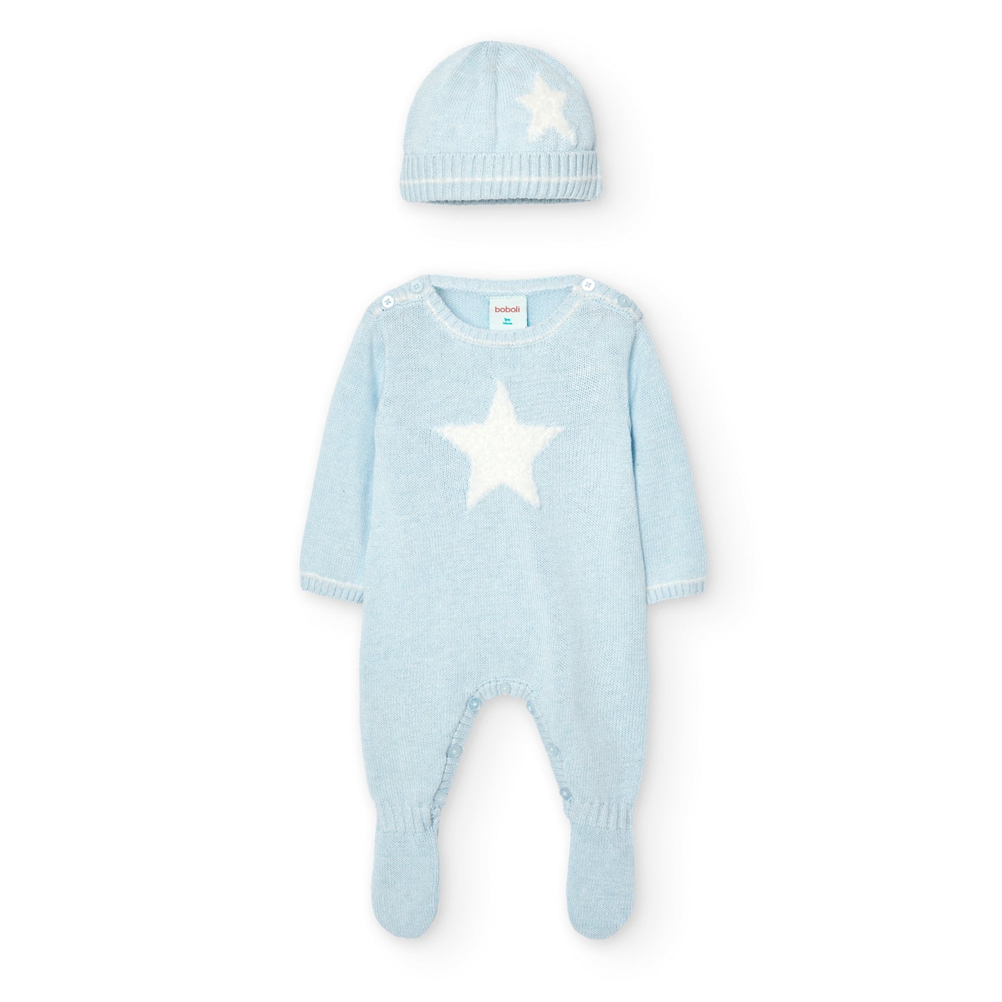 Conjunto Tejido Boboli Estrella Celeste