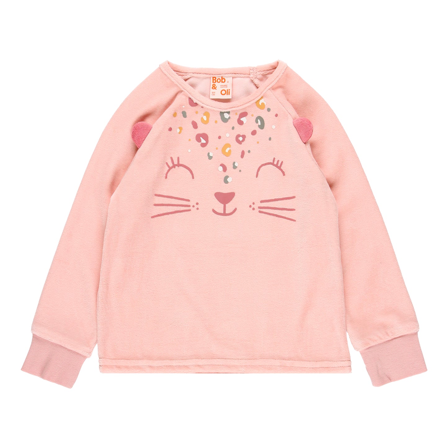 Pijama Terciopelo Boboli Gato Rosa