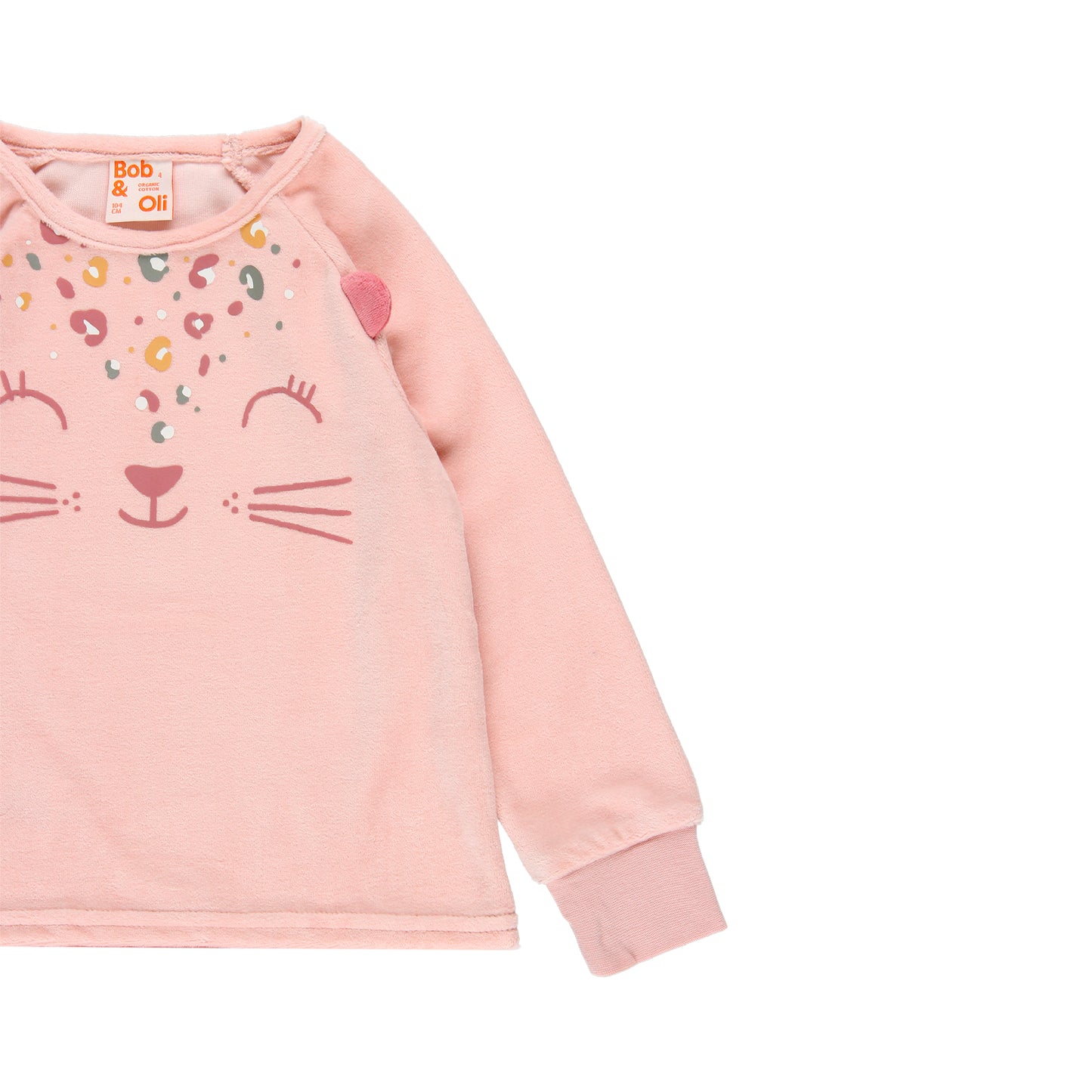 Pijama Terciopelo Boboli Gato Rosa