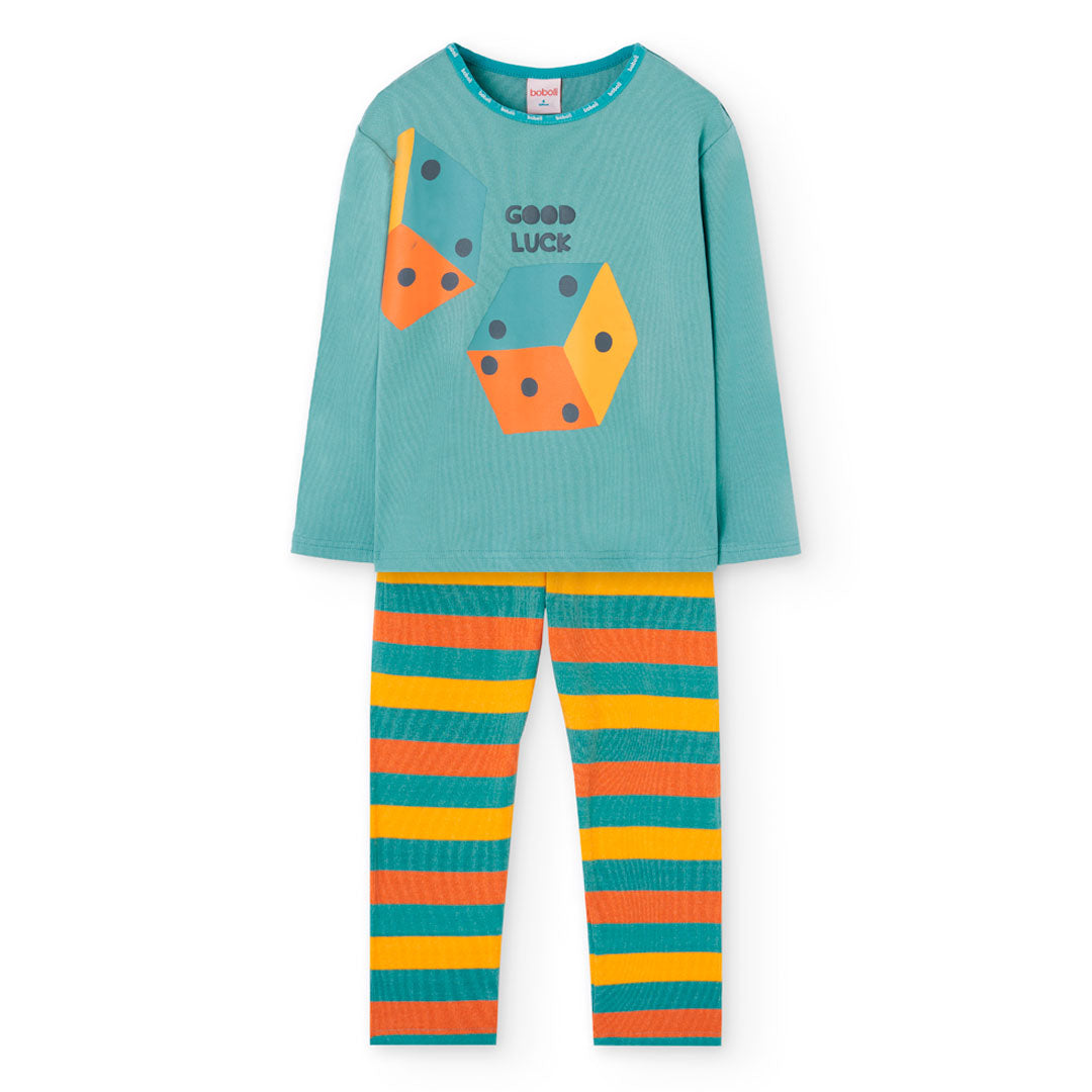Pijama Boboli Rayas Verde