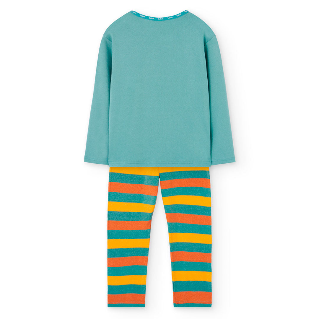 Pijama Boboli Rayas Verde