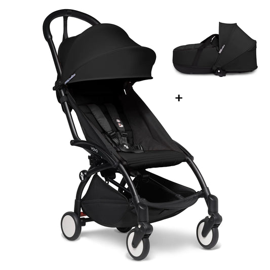 Combo Coche STOKKE™ YOYO³  6+ Negro/Negro + CAPAZO