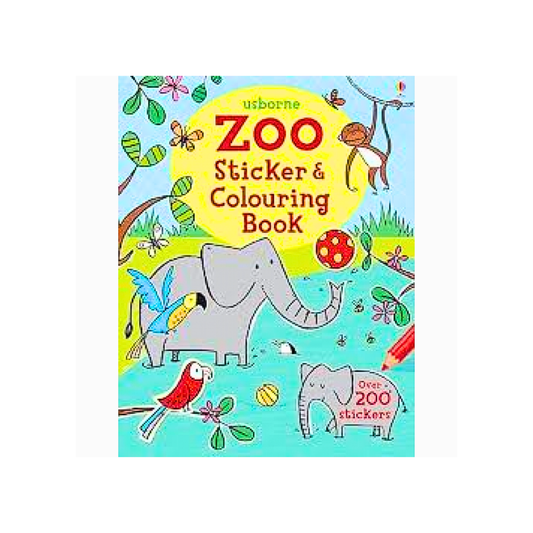 Libro para colorear del zoológico con stickers – Editorial Usborne
