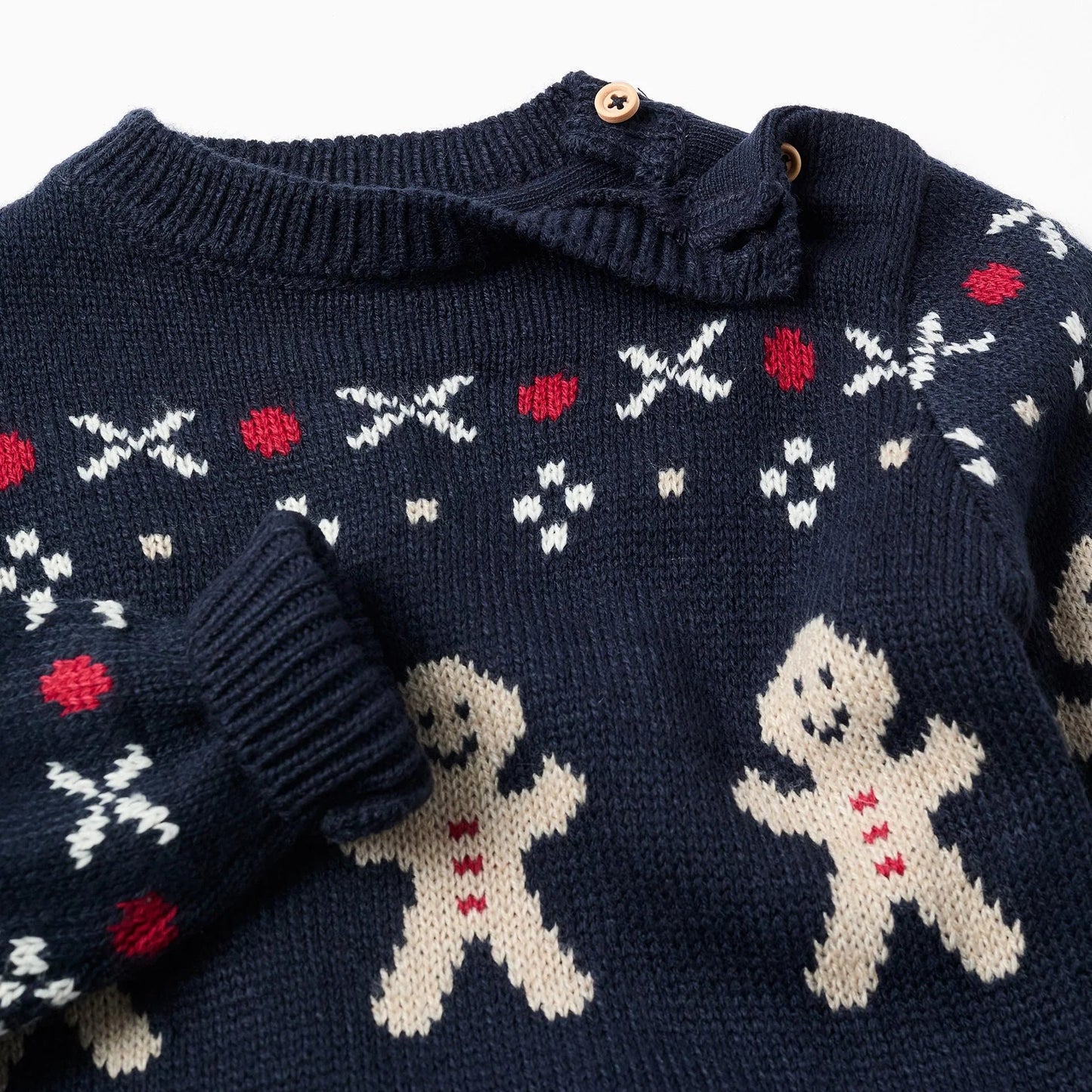 Sweater Tejido Zippy Navidad  Azul