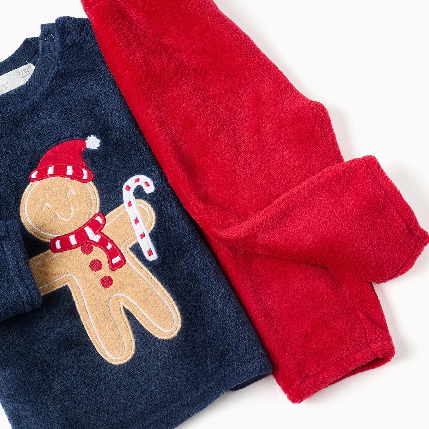 Conjunto Zippy Bordado Galleta Navideña Azul