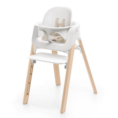 Silla Stokke®Steps™ Blanco Natural -  INCLUYE BABYSET + BANDEJA
