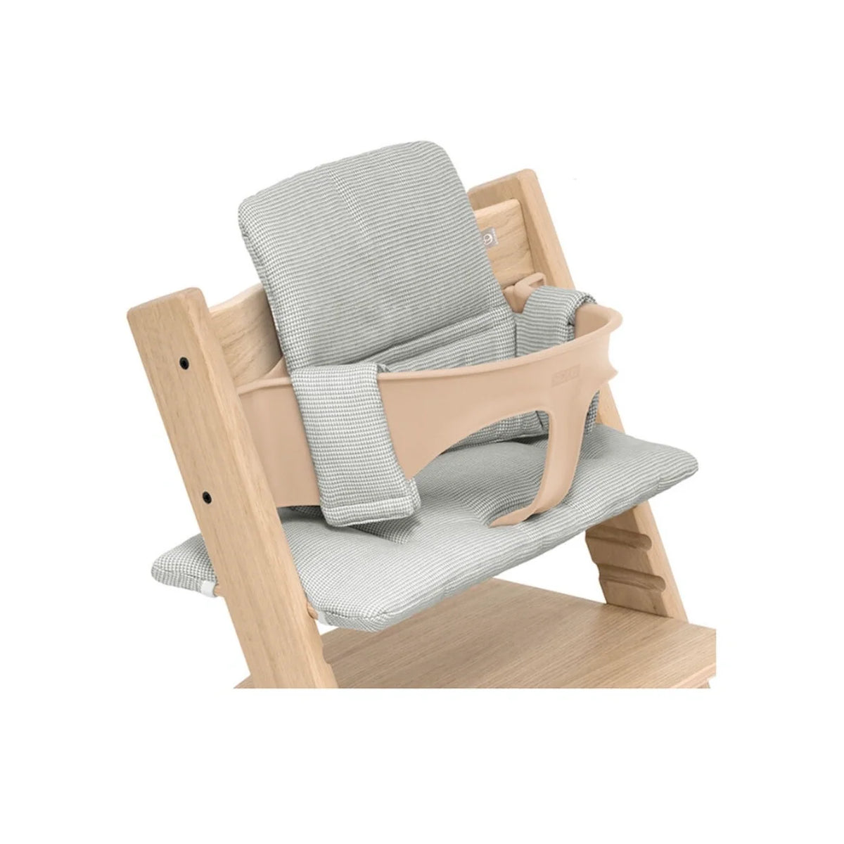 Combo Silla Stokke Tripp Trapp Natural + BabySet Natural V1 + Bandeja + Cojín