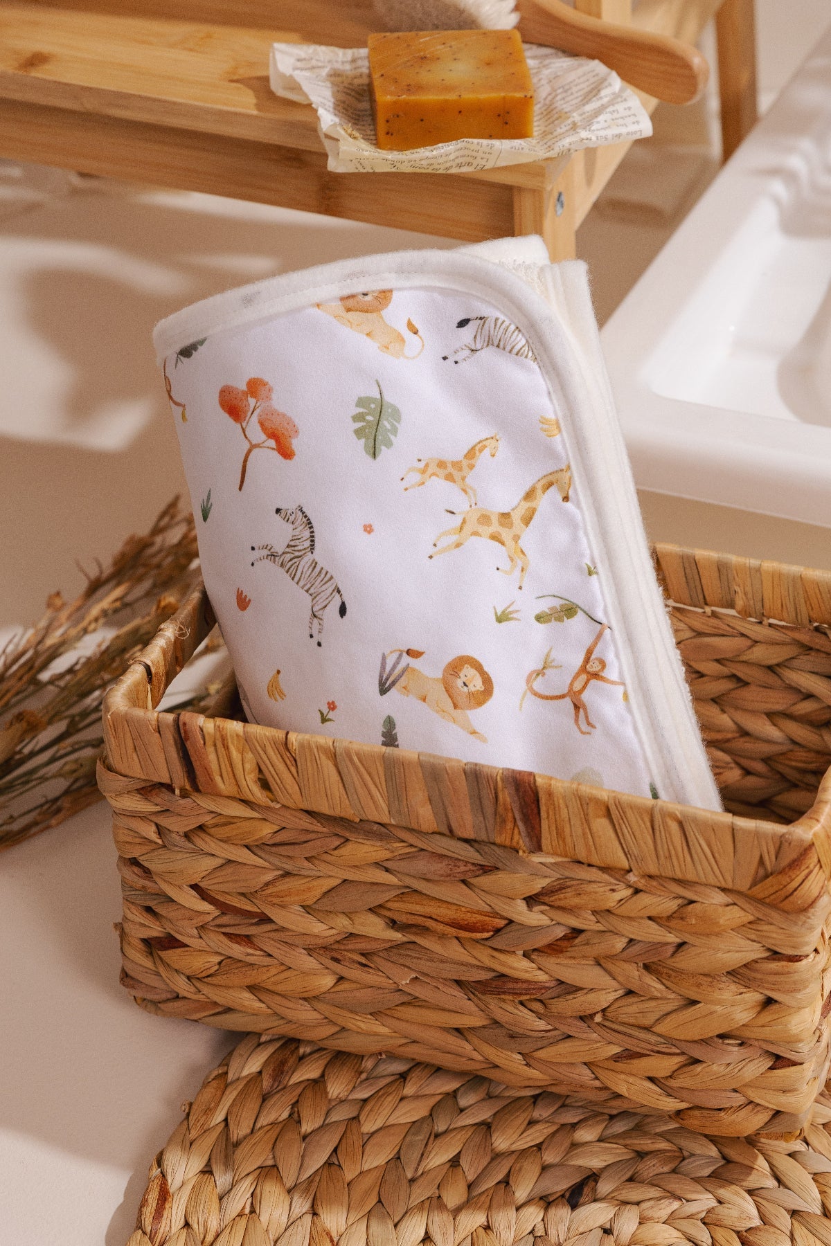 TOALLA CAPUCHA BEIGE SELVA