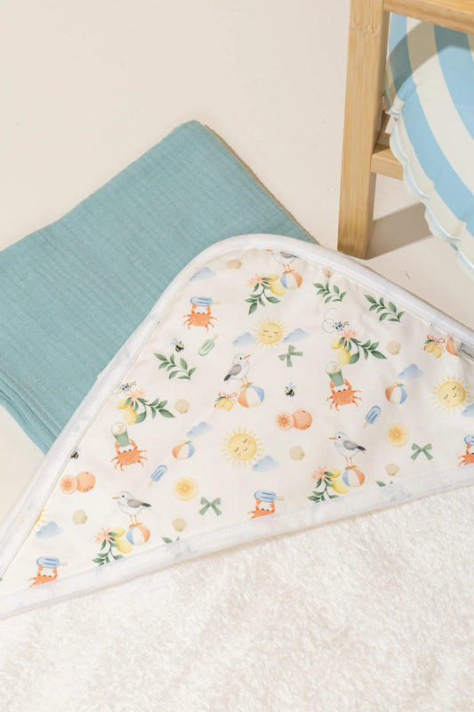 TOALLA CAPUCHA BEIGE DIA DE VERANO