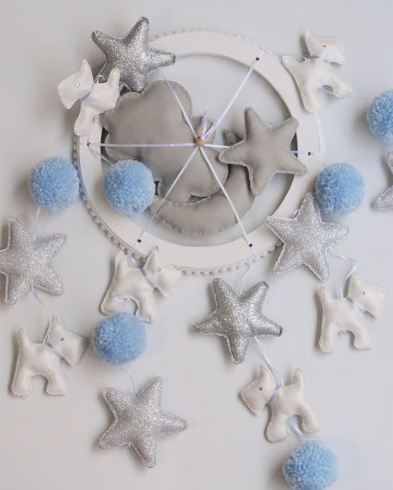 Móvil el mejor amigos con estrellas y pompones