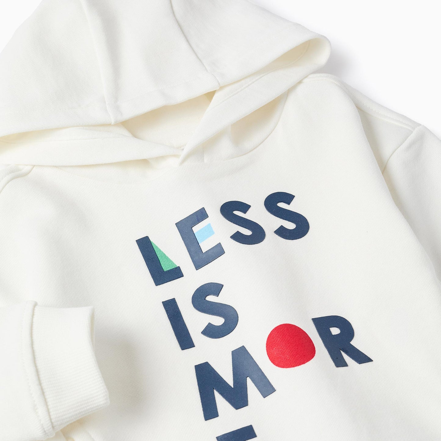 Hoodie Zippy Less Is More Rojo