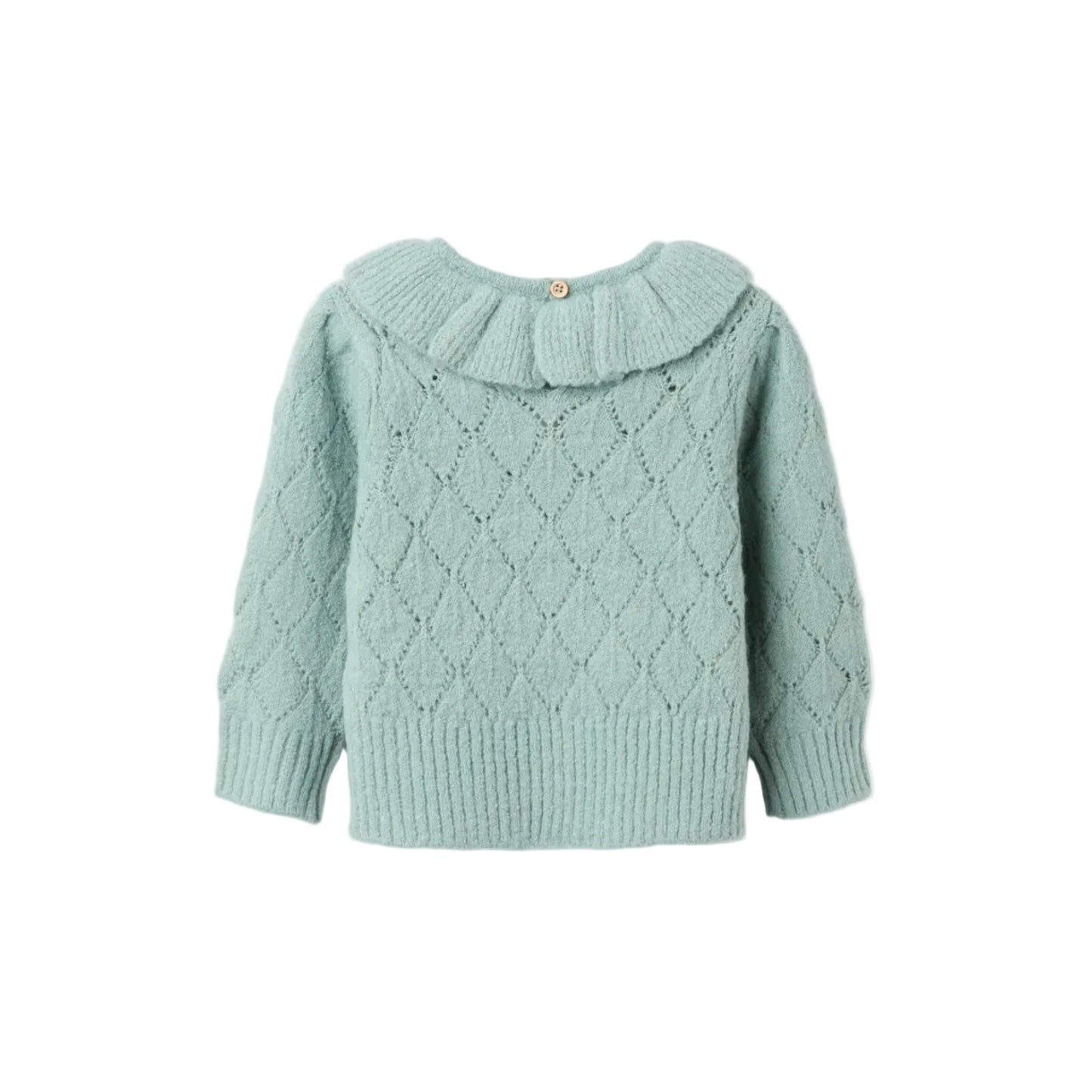 Sweater Tejido  Zippy Rombos Verde Claro