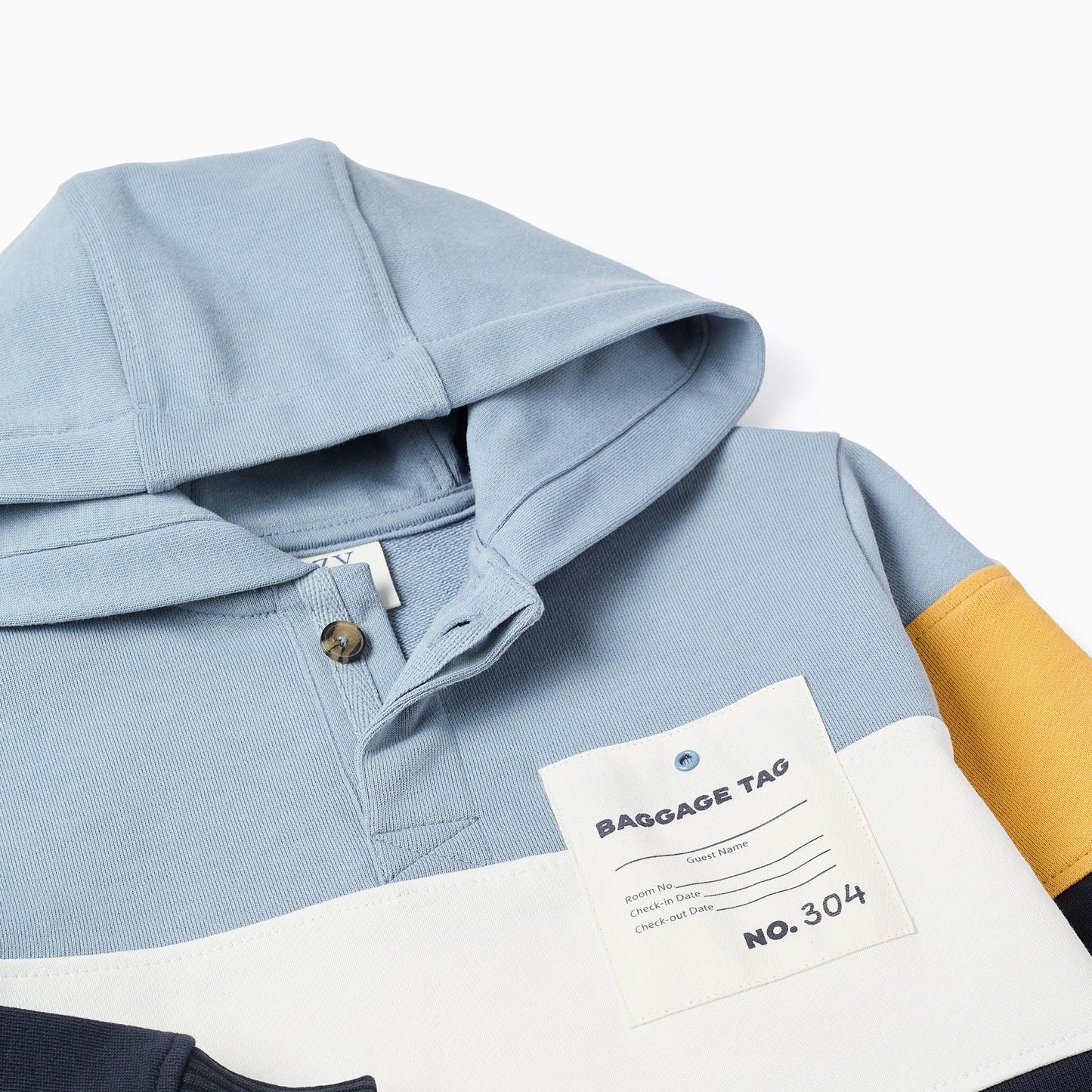 Hoodie Zippy con Capucha Colour Block Multicolor