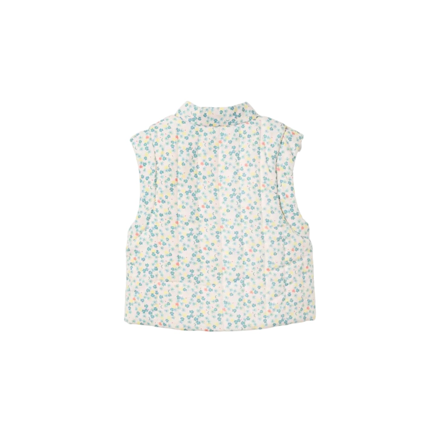 Chaleco Zippy Estampado Flores Gris Claro