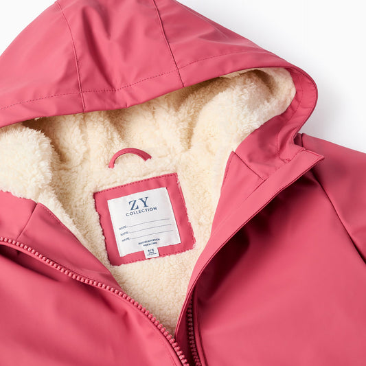 Impermeable Zippy Con Capucha Rosa