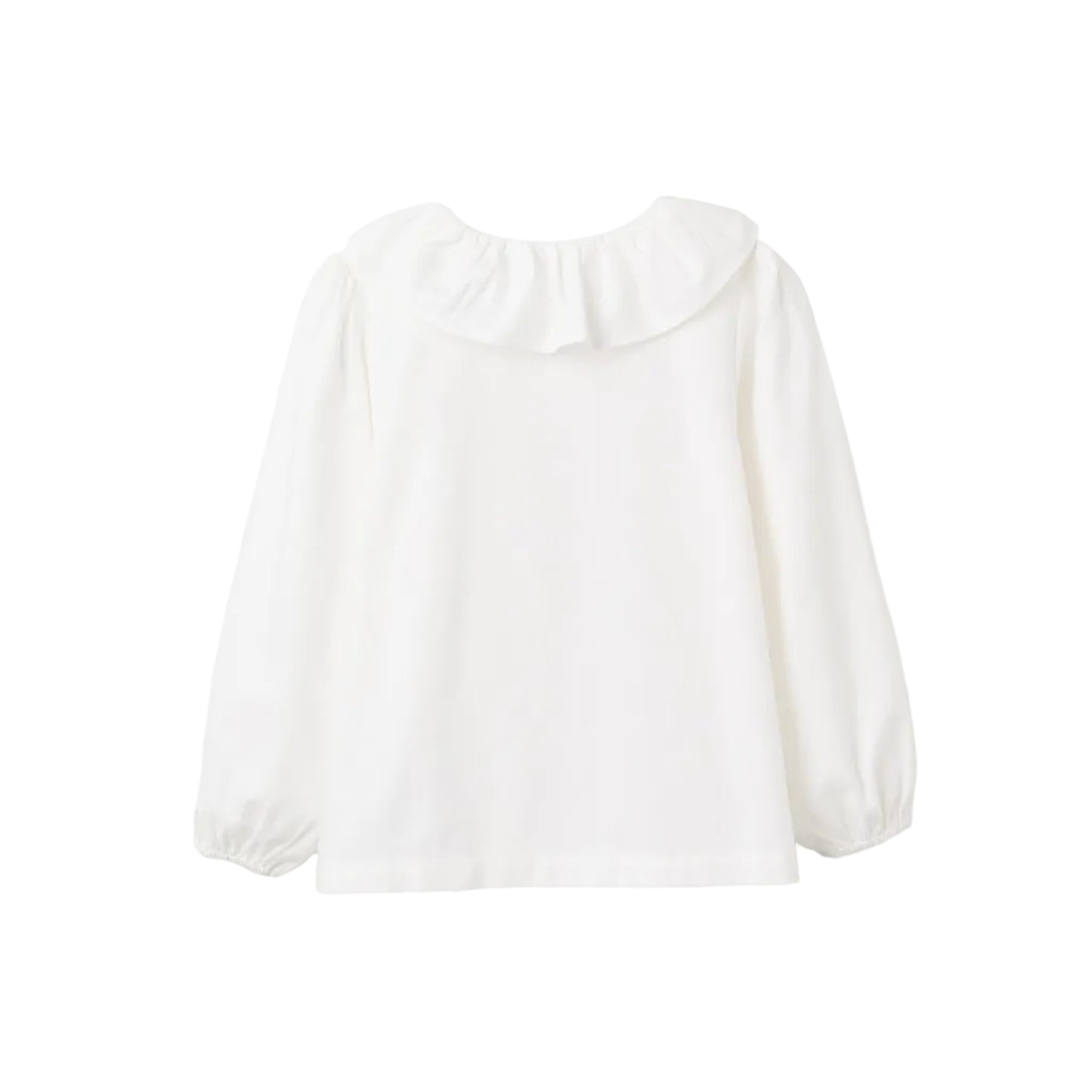 Camisa ML Zippy con Cintas Onduladas Blanco