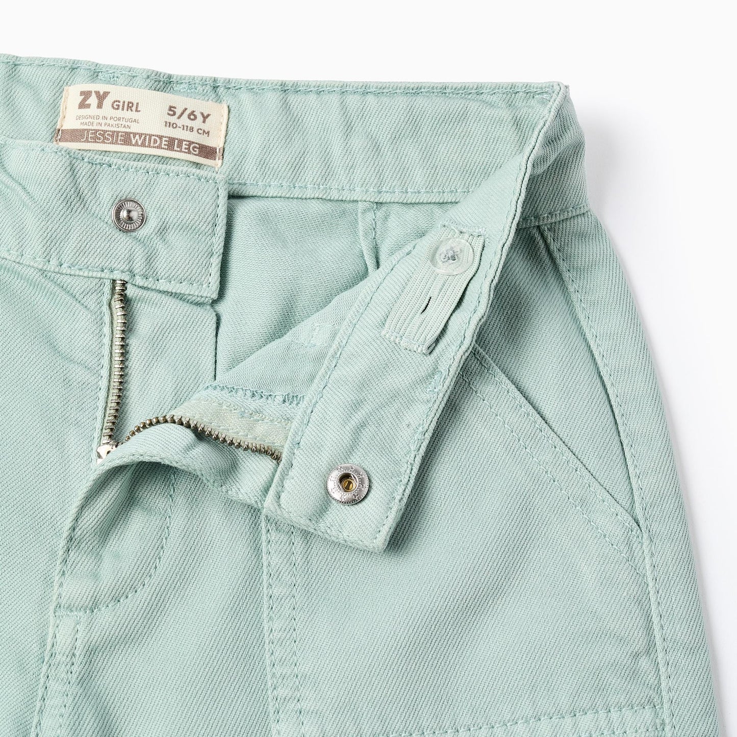 Pantalón Zippy  'Wide Leg' Verde Agua